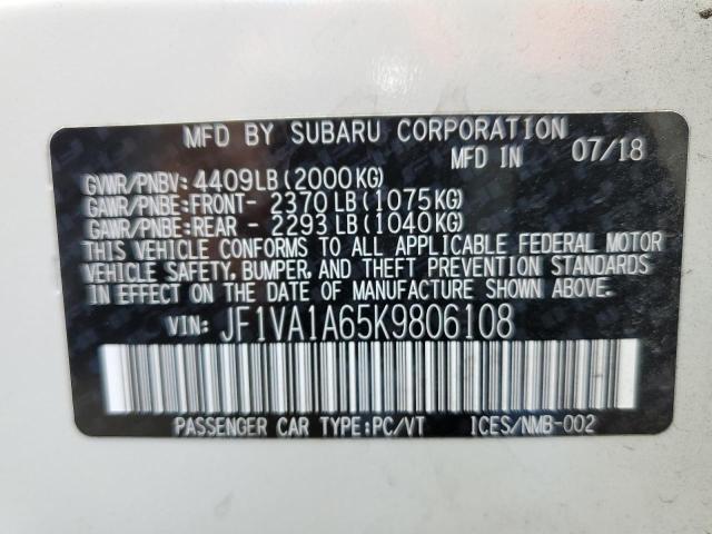 JF1VA1A65K9806108 Subaru WRX