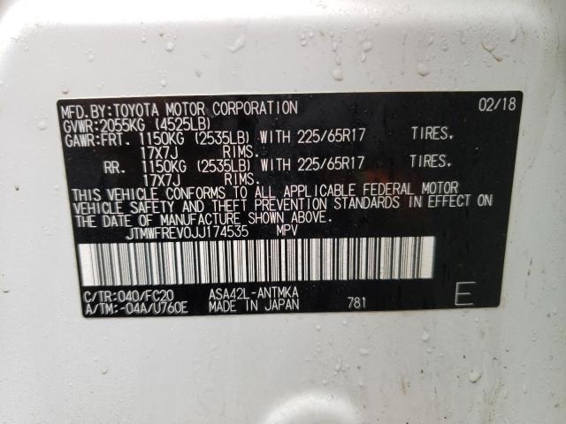 2018 TOYOTA RAV 4 JTMWFREV0JJ174535