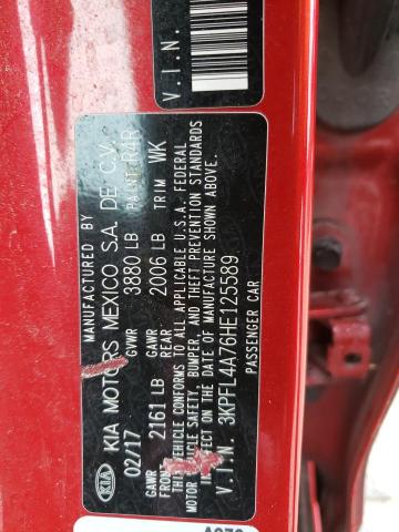 3KPFL4A76HE125589 KIA FORTE LX