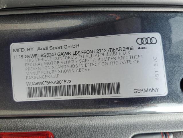 2019 AUDI RS5 WUABWCF55KA901523