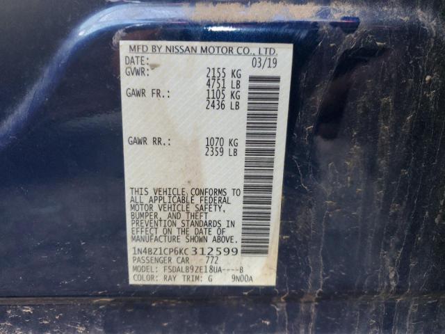 1N4BZ1CP6KC312599 Nissan Leaf S Plus