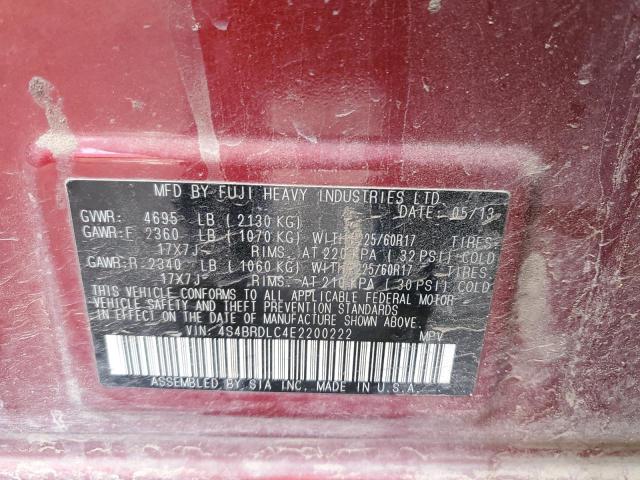 4S4BRDLC4E2200222 Subaru Outback 3.6r Limited