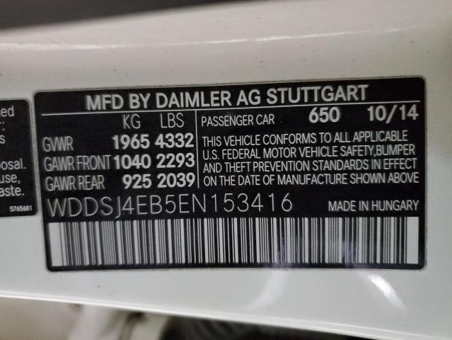 WDDSJ4EB5EN153416 Mercedes-Benz CLA 250