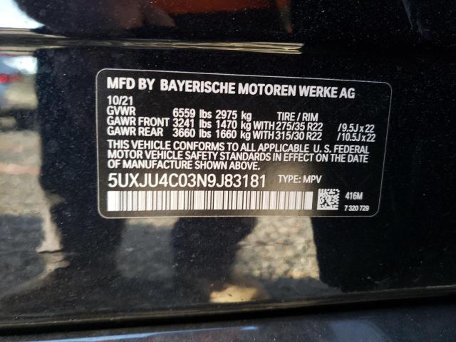 2022 BMW X5 M50I - 5UXJU4C03N9J83181