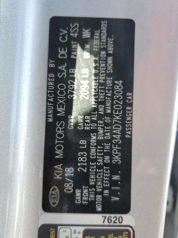 3KPF34AD7KE023084 KIA Forte Gt Line