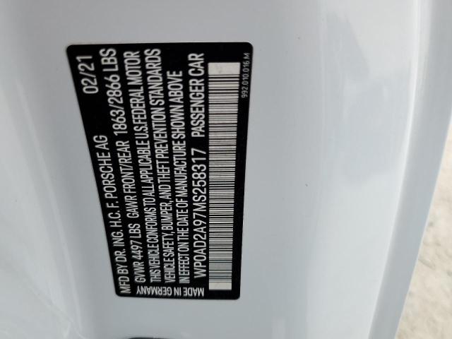 2021 PORSCHE 911 TURBO - WP0AD2A97MS258317