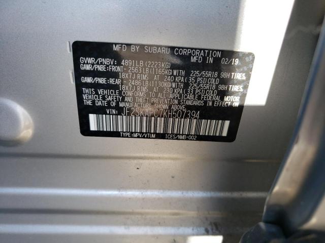 JF2SKAPC7KH507394 Subaru Forester Sport