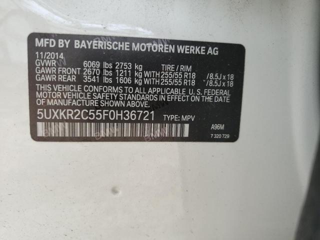 2015 BMW X5 SDRIVE3 - 5UXKR2C55F0H36721