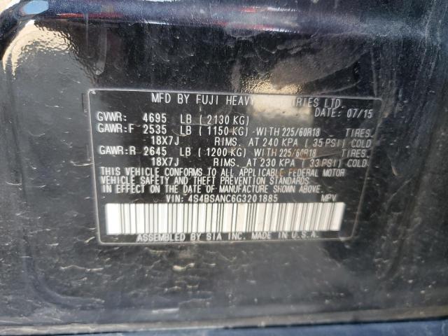 4S4BSANC6G3201885 Subaru Outback 2.5i Limited