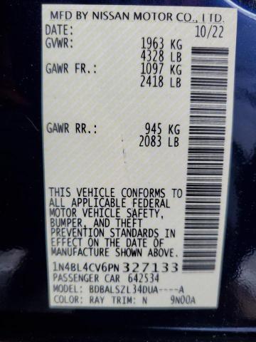 1N4BL4CV6PN327133 Nissan ALTIMA SR