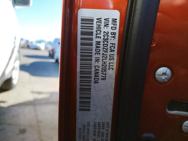 2C3CDZFJ2LH205779 Dodge Challenger R/t Scat Pack