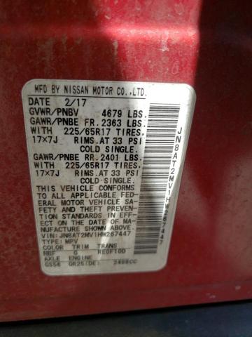 JN8AT2MV1HW267447 Nissan ROGUE S