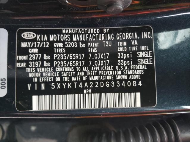 5XYKT4A22DG334084 | 2013 KIA sorento lx