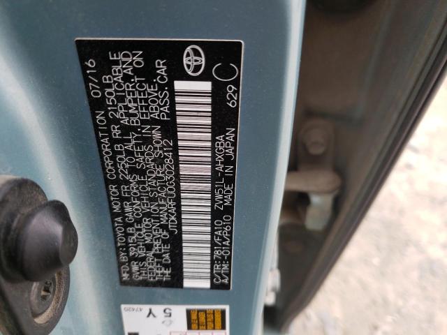 2016 TOYOTA 1/2 TON XL JTDKARFU0G3028412