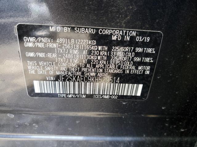 JF2SKAEC9KH529514 Subaru Forester Premium
