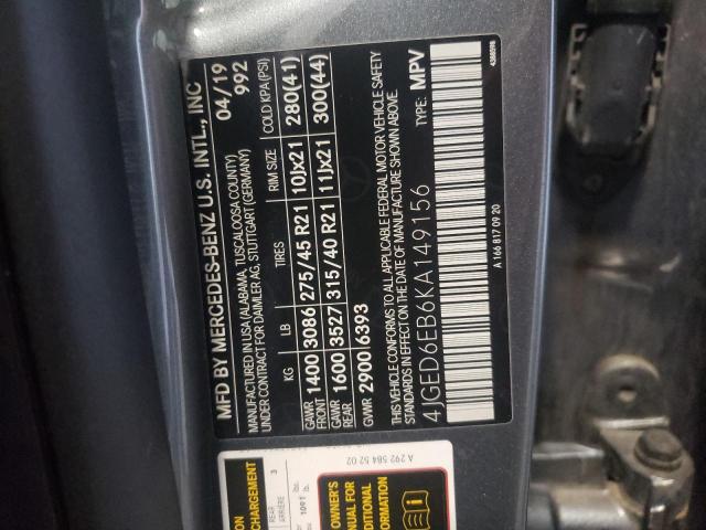 2019 MERCEDES-BENZ GLE COUPE - 4JGED6EB6KA149156