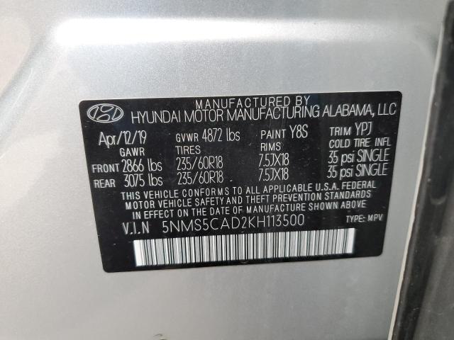 2019 HYUNDAI SANTA FE L - 5NMS5CAD2KH113500