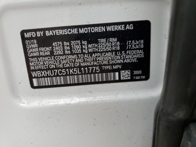 WBXHU7C51K5L11775 BMW X1 SDRIVE2 13