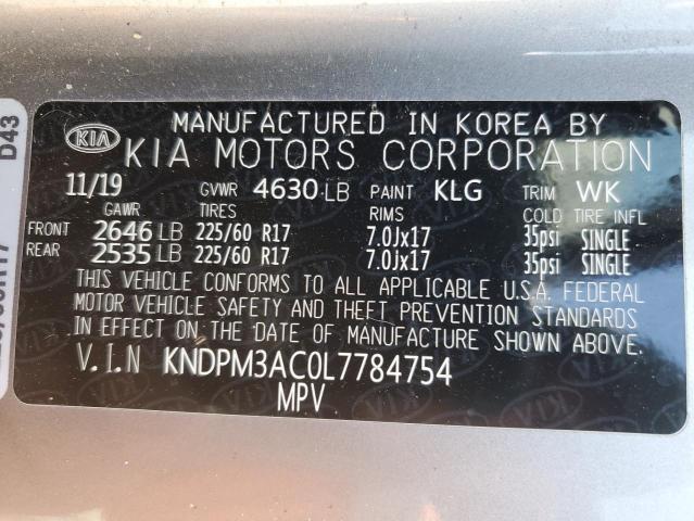 KNDPM3AC0L7784754 KIA Sportage Lx