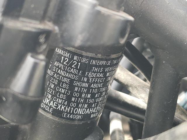 2022 KAWASAKI EX400 - JKAEXKH10NDAH4263