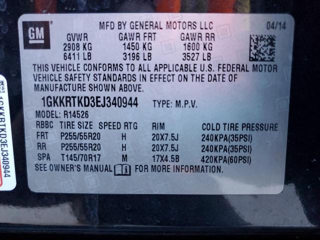 1GKKRTKD3EJ340944 GMC Acadia Denali