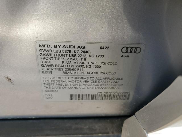 WA1ABAFY2N2098956 2022 AUDI Q5, photo no. 12