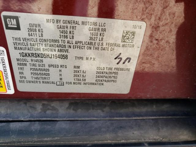 1GKKRSKD5HJ194058 GMC Acadia Limited Slt-2