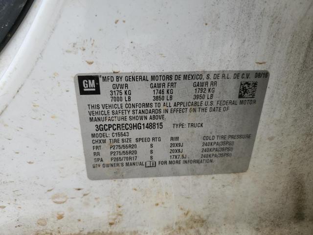 2017 CHEVROLET SILVRDO LT 3GCPCREC9HG148815