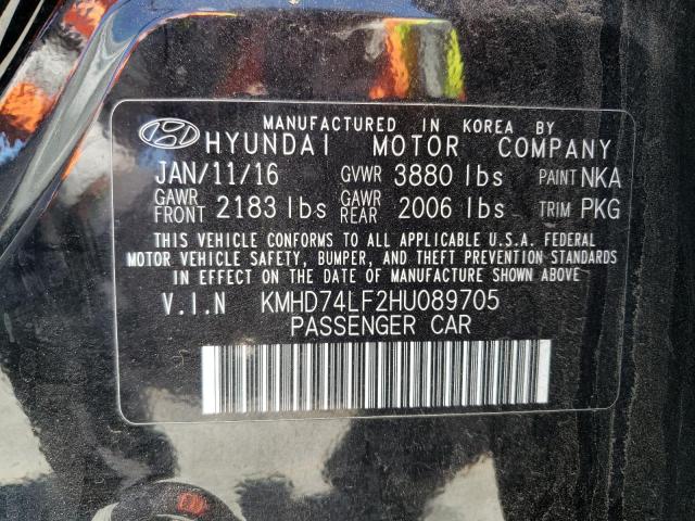 KMHD74LF2HU089705 Hyundai ELANTRA SE