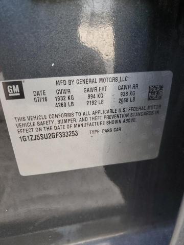 2016 CHEVROLET MALIBU HYB - 1G1ZJ5SU2GF333253