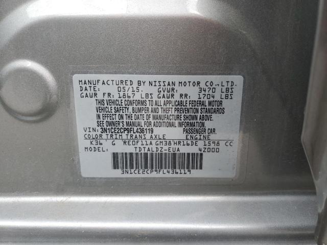 3N1CE2CP9FL436119 Nissan Versa Note S