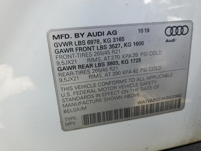 2019 AUDI E-TRON PRE - WA1VABGEXKB022962
