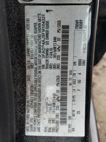 2015 FORD FIESTA S - 3FADP4AJ5FM104328