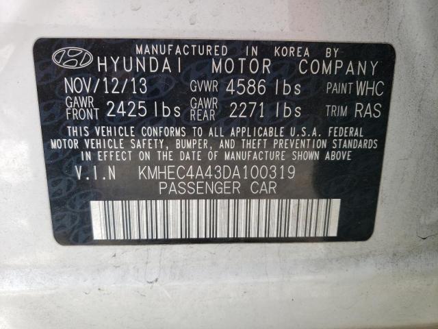 VIN KMHEC4A43DA100319 2013 HYUNDAI SONATA no.12