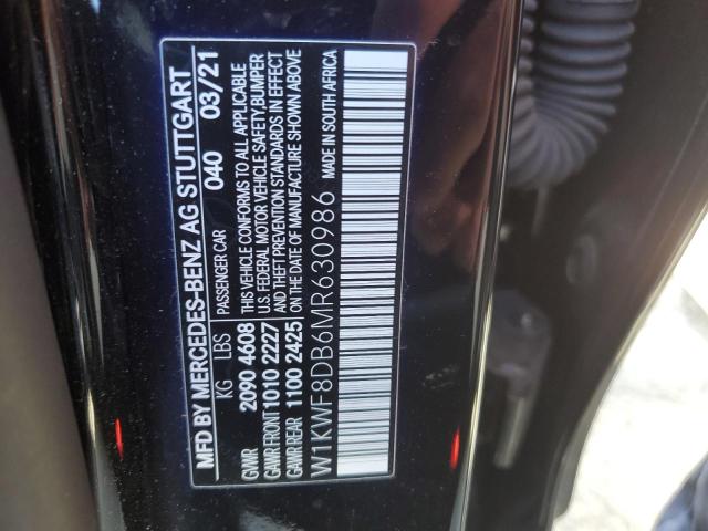 2021 MERCEDES-BENZ C CLASS 4D W1KWF8DB6MR630986