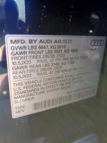 2021 AUDI RS Q8 - WU1ARBF14MD031081