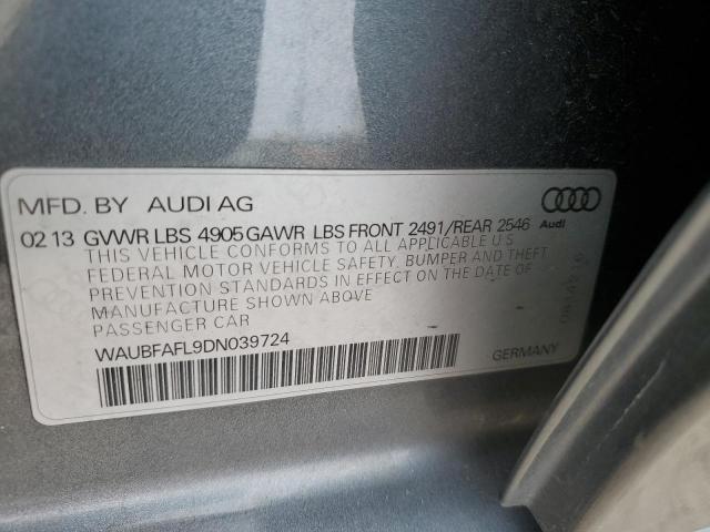 VIN WAUBFAFL9DN039724 2013 Audi A4, Premium no.12