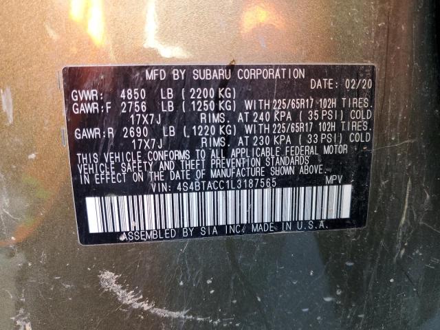 4S4BTACC1L3187565 Subaru Outback Premium