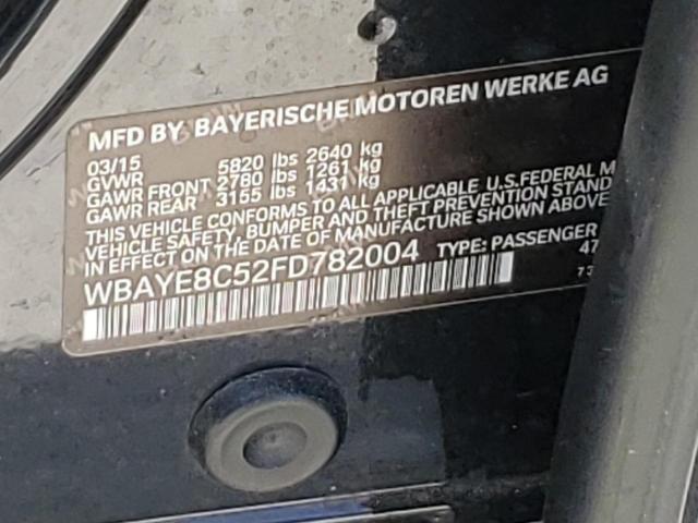 2015 BMW 750 - WBAYE8C52FD782004