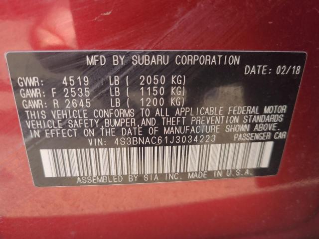 4S3BNAC61J3034223 Subaru Legacy 2.5i Premium