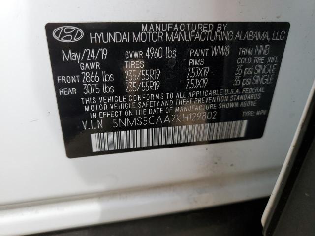 2019 HYUNDAI SANTA FE L - 5NMS5CAA2KH129802