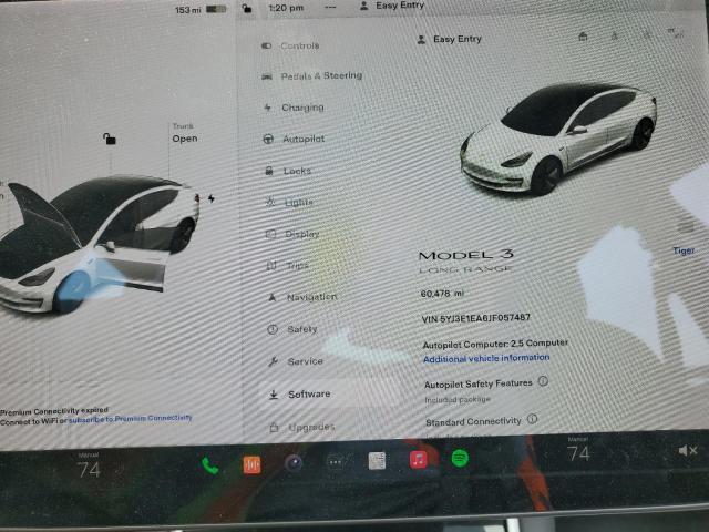 5YJ3E1EA6JF057487 Tesla MODEL 3