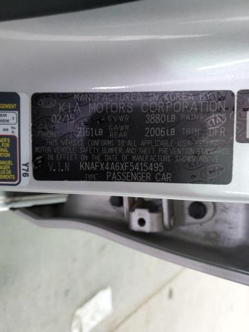 KNAFX4A6XF5415495 KIA FORTE LX
