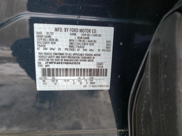2022 FORD EDGE TITAN - 2FMPK4K91NBA05639
