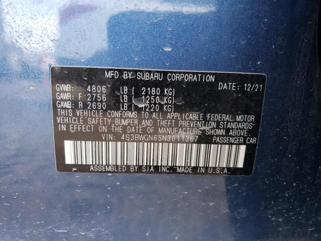 4S3BWGN65N3011367 Subaru Legacy Limited Xt