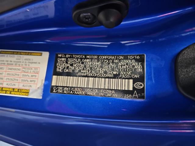 2017 LEXUS RC-F - JTHHP5BC0H5005988