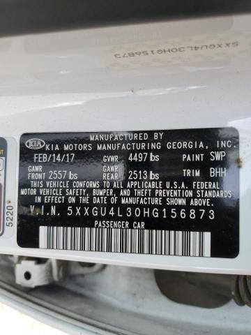 5XXGU4L30HG156873 KIA OPTIMA EX