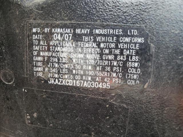 2007 KAWASAKI ZX1000 D - JKAZXCD167A030495