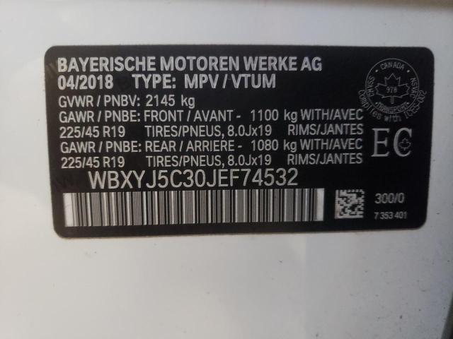 2018 BMW X2 XDRIVE2 - WBXYJ5C30JEF74532