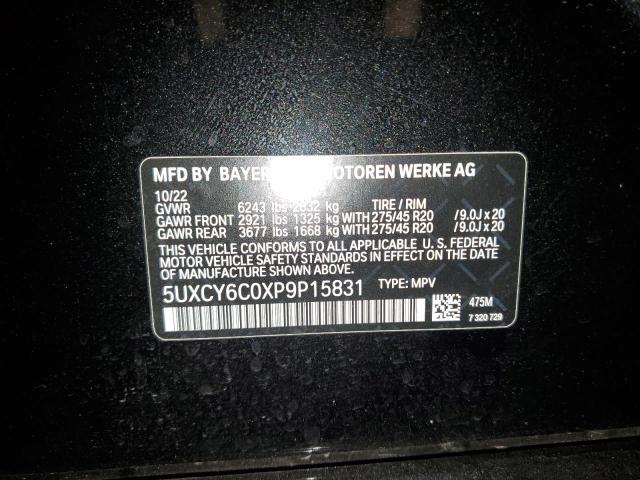 2023 BMW X6 XDRIVE4 - 5UXCY6C0XP9P15831